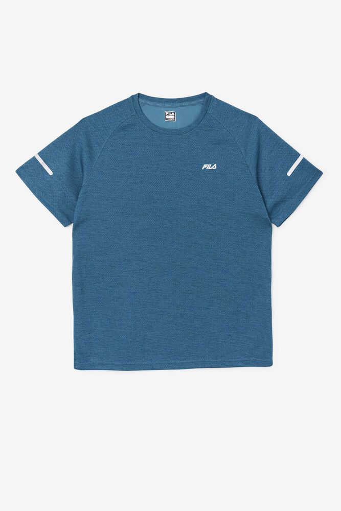 Fila T-Shirt Mens Blue - Eros Crew - Philippines 6452380-NX